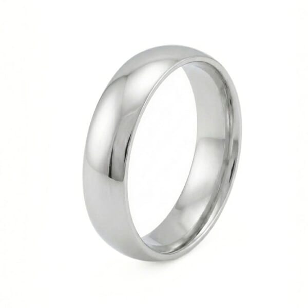 Giftering i platina 950, 5 mm. RUBIN modell 167 - 1050